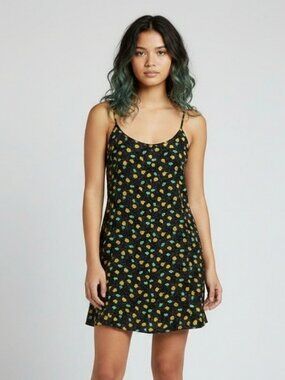 Vans Floral Polka Dot Spaghetti Strap Mini Dress | Size S